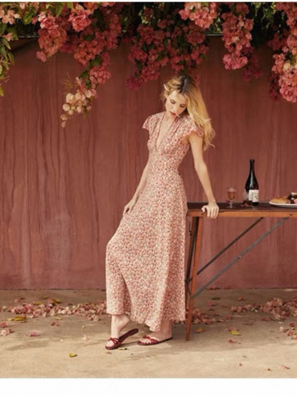100% silk Adra Dress In Tressors De La Mer XS